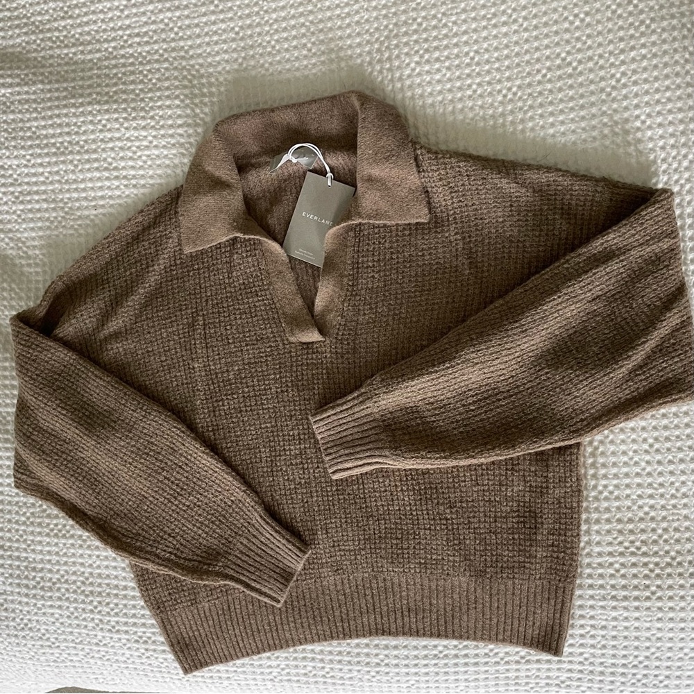 The Alpaca Waffle-Stitch Polo. Size M